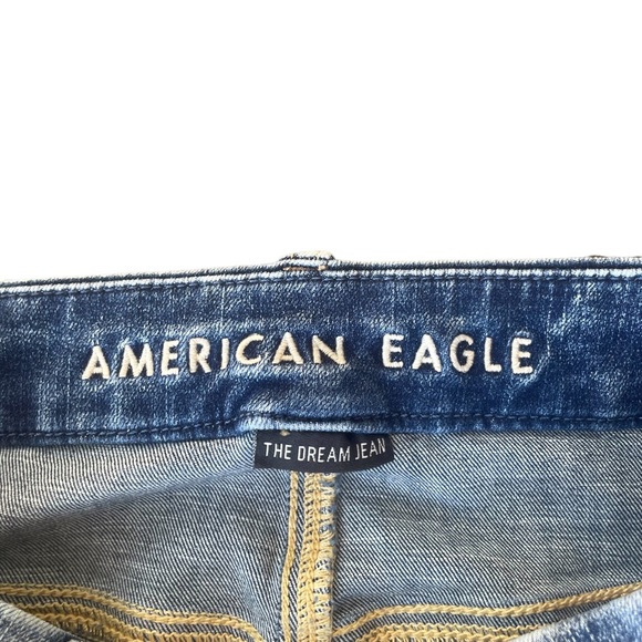 American Eagle AE Next Level Distressed Patched Curvy Super High Rise Jegging - Picture 4 of 8